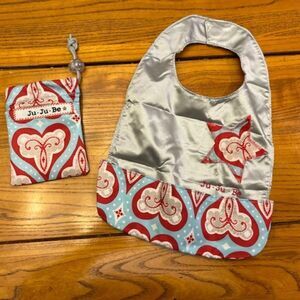 Ju-Ju-Be BeNeat Reversible Bib with bag - Sweethearts